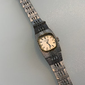Ladies Vintage Rotary Silver Tone Baton Bracelet Watch - Well Worn But Working