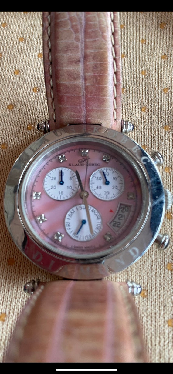 Klaus Kobec ladies diamond Quartz Chronograph watc