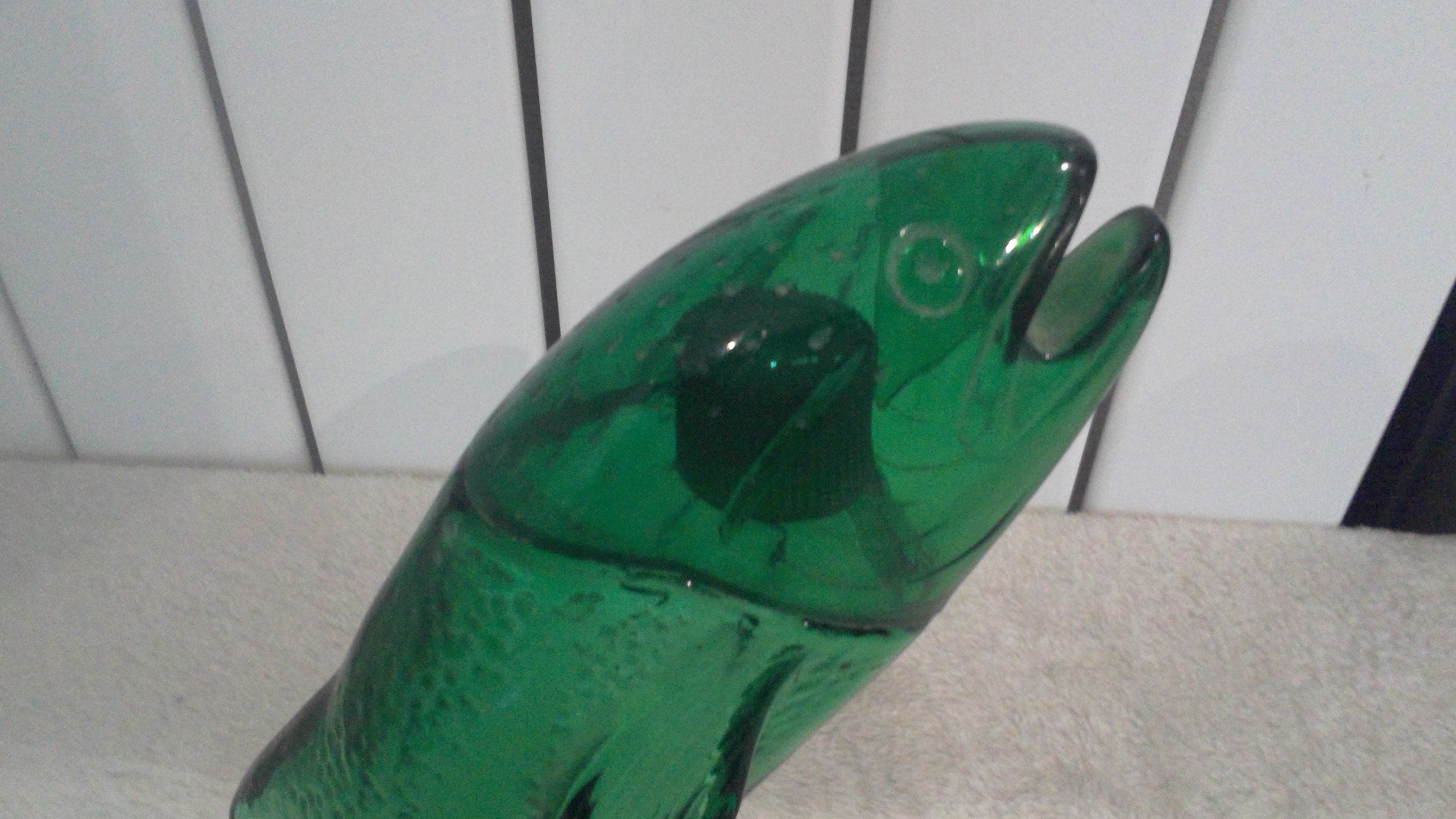 Avon Bottle Rainbow Trout/Green Glass Bottle/Decanter/Vintage Etsy 日本