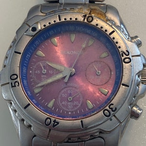 montre chronographe à quartz vintage Sekonda Mens