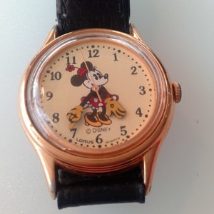 Gold-tone Lorus V515-6080 A1 Disney Minnie Mouse Watch | Japan Quartz Watch