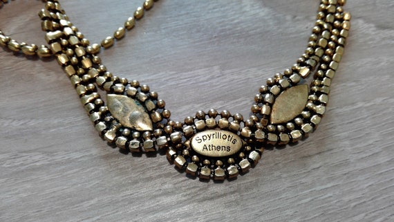 Spyriliotis Athens Ladies Gold Tone Necklace. - image 3