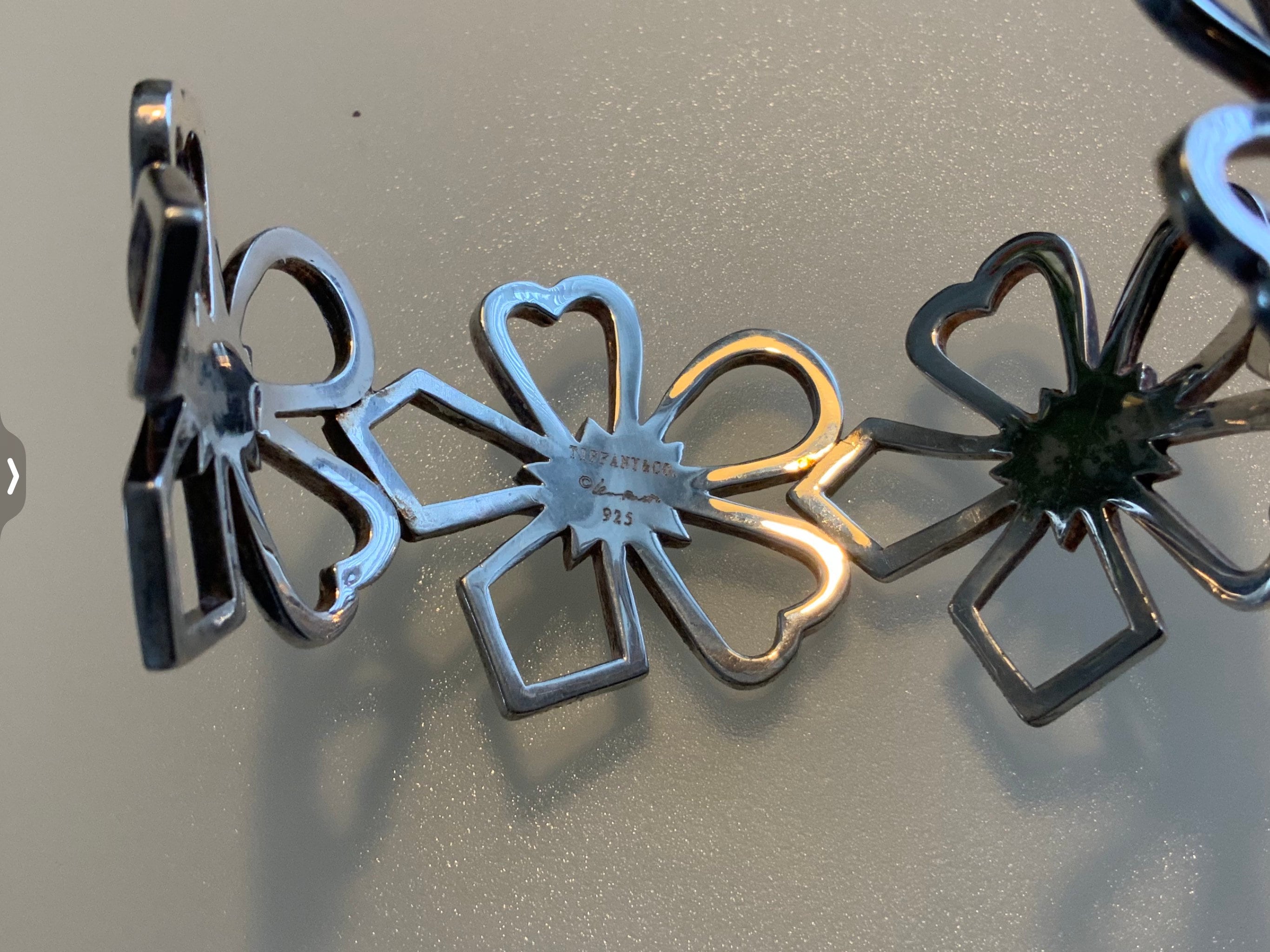 かめさん様ティファニー ハイビスカス フラワー 925 シルバー 13号 ティファニー 1837™ ダブル ロック ブレスレット スターリングシルバー