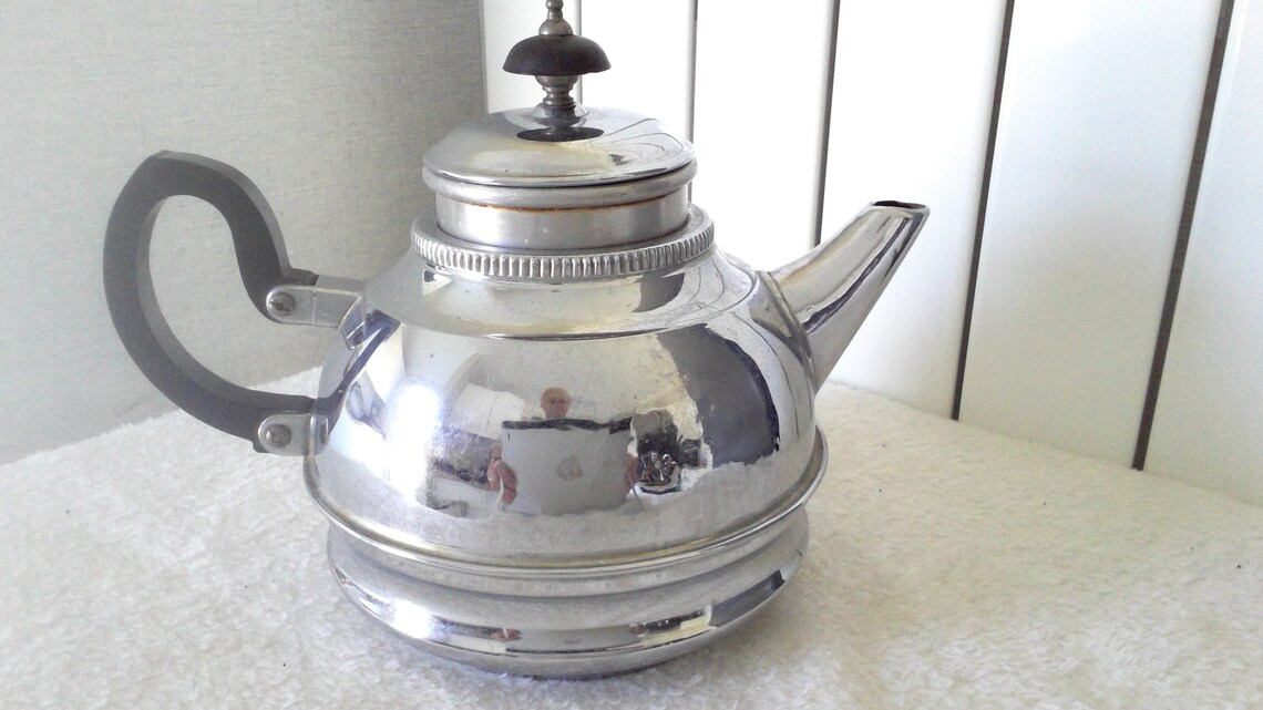 Vintage Chrome simplex Jubilee Teapot Etsy