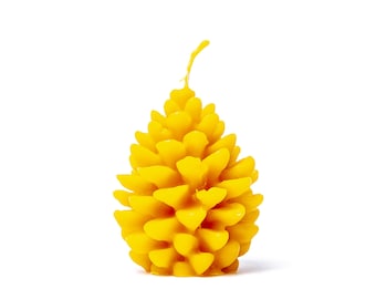 Beeswax Candle "Pine Cone", Christmas candle, Open Pine Cone Candle, Pure beeswax pine cone candle, Hand made, home decor