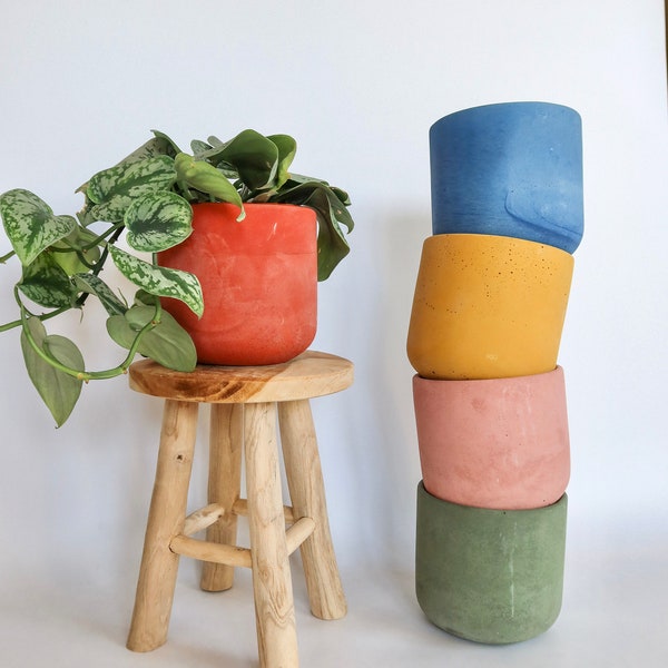 Extra Large Concrete planters | Minimalistic concrete plant pot | Betonowa osłonka | doniczka