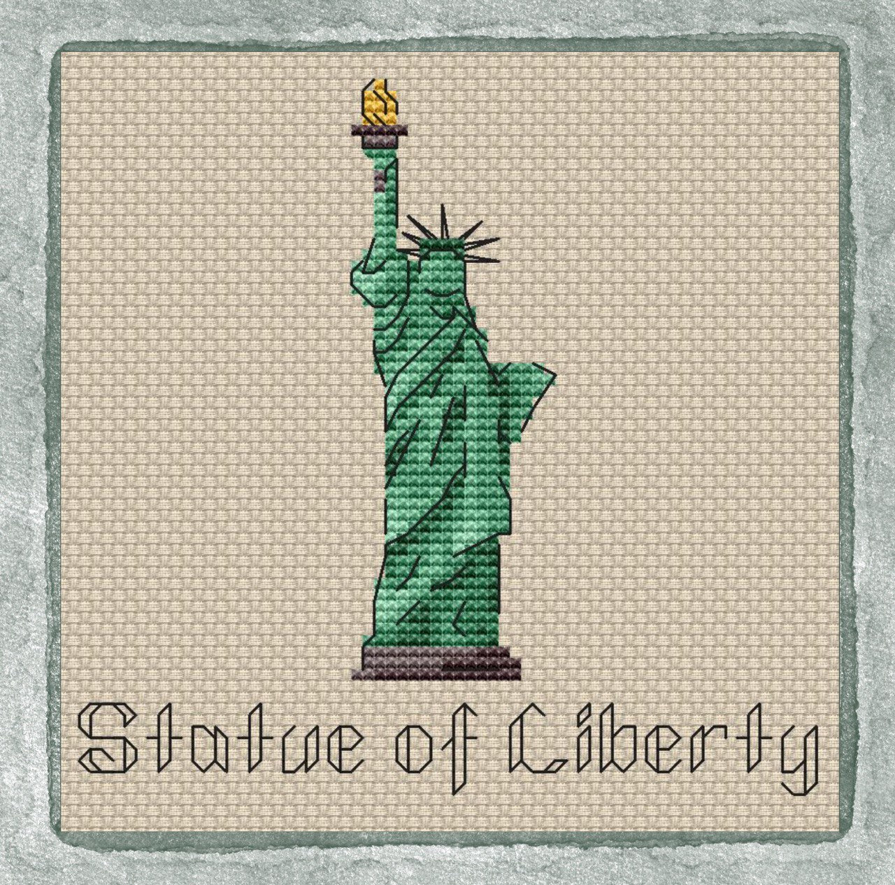 Statue of Liberty Cross Stitch Pattern, Independence Day - Etsy