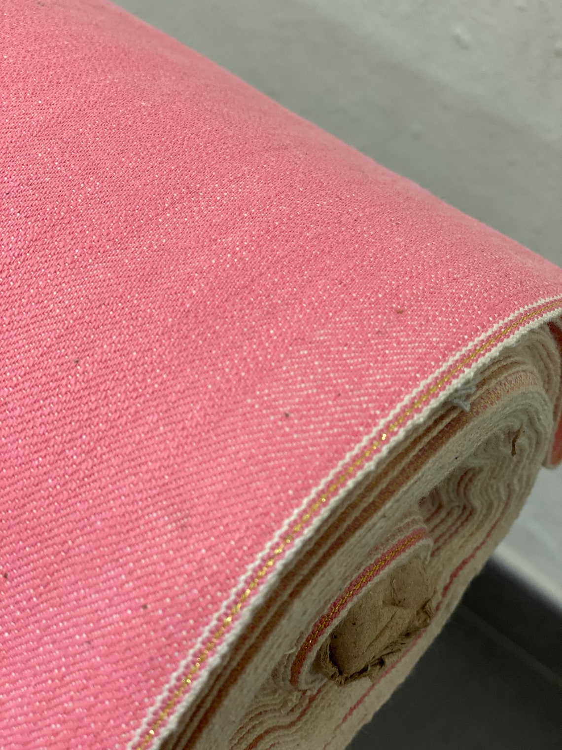 12.5oz PINK Classic Pink Selvedge Denim Fabric Etsy