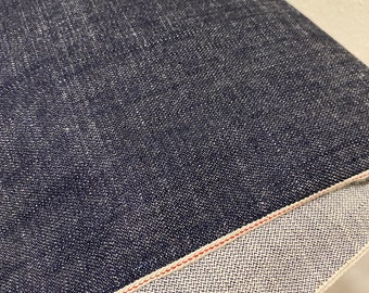 14oz - Indigo Broken Twill Selvedge Denim Fabric - 30"width-  (Sanforized) - MD991BTA - KSDenim