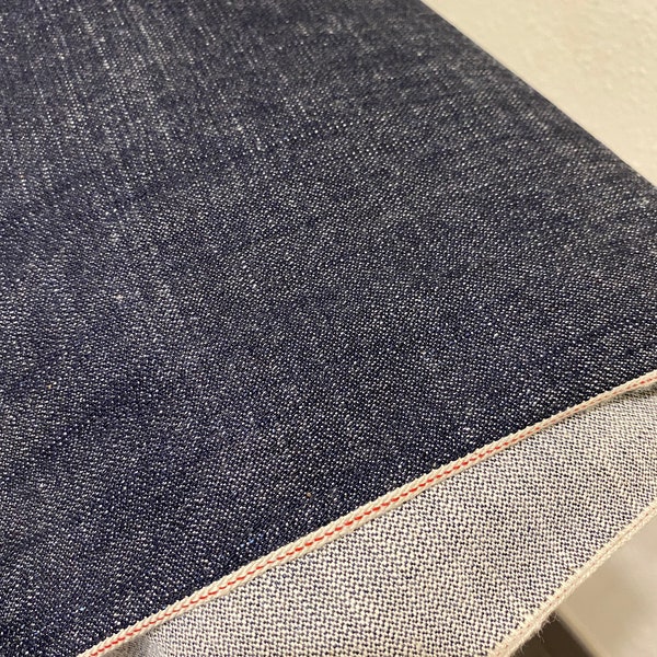 14 oz - Tissu denim indigo en sergé brisé - 30 po. de largeur - (sanforisé) - MD991BTA - KSDenim