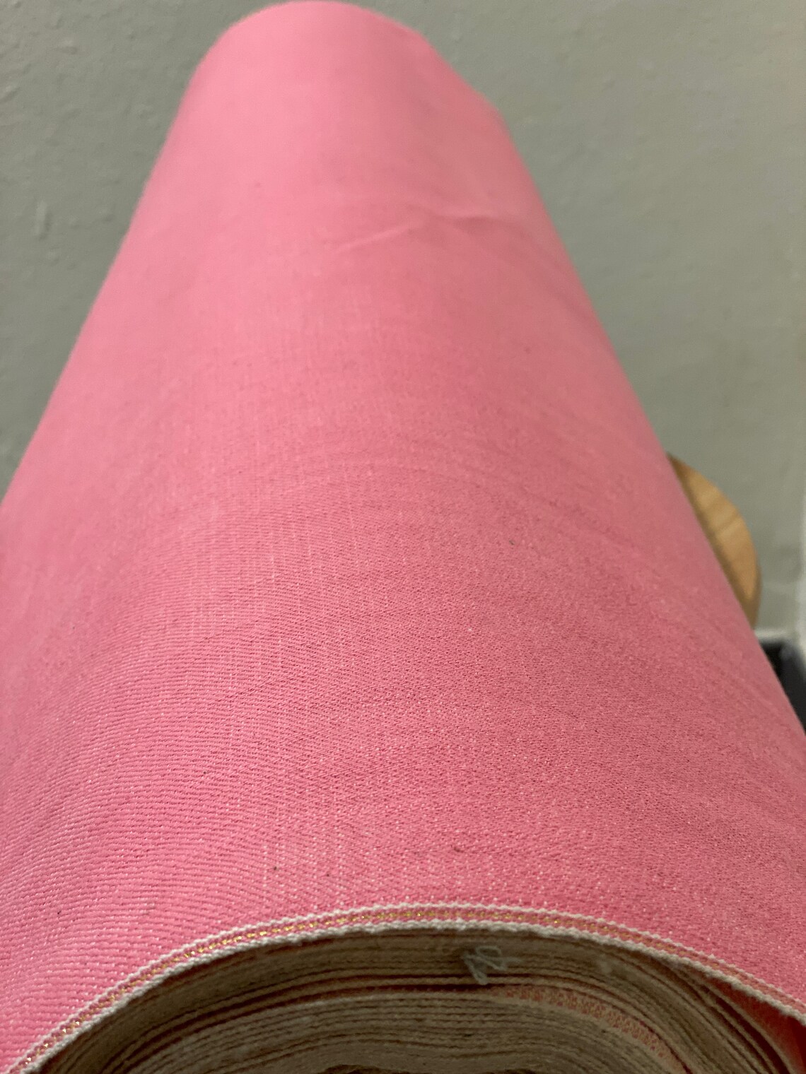 12.5oz PINK Classic Pink Selvedge Denim Fabric Etsy