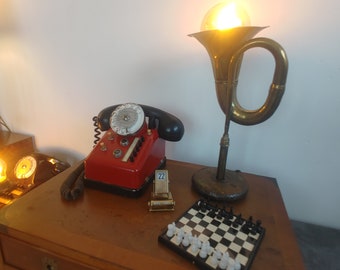 old trumpet lamp