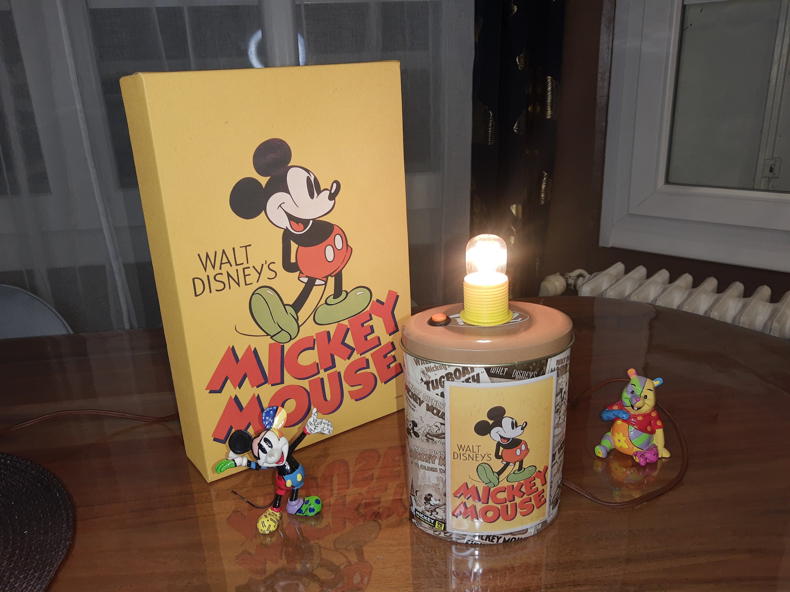 Disney Mickey Maus Nachtlicht Nacht Lampe Tisch Lampe Cartoon Kreative  Kinder Geburtstag Geschenke Bunte 3D Wohnzimmer Dekoration
