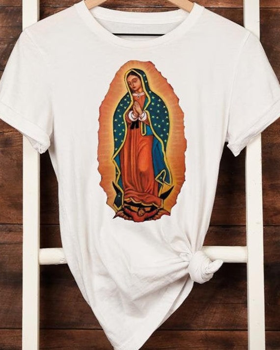 Our Lady of Guadalupe T-Shirt JPG and PNG Transfers, Virgin Mary Sublimation Designs, Mother Mary T-Shirt Transfer Images, Religious Images