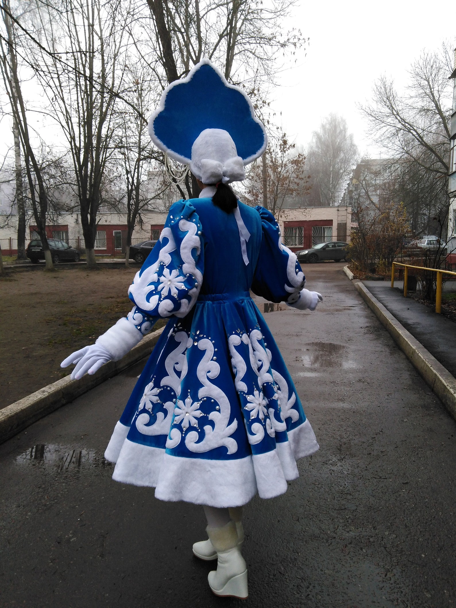 Snow Maiden Snegurochka Russian Costume Winter Snow Dress Etsy