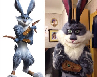 Partial Unisex Bunny Mascot Fursuit, Replica Rabbit Mascot Furry Head\Full Costume, Halloween Custom Made Mascot Fursuit Costume