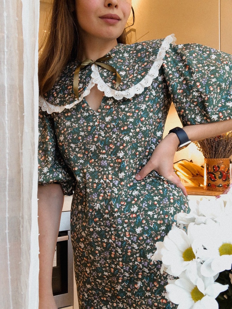 Floral Removable /& Detachable Dress Collar Retro Style Lace Collar Reversible Statement Vintage Lace Women Collar Peter Pan Floral Collar