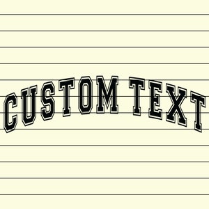 Aangepaste Svg en Png, gepersonaliseerde atletische tekst, Svg, Png, Dxf, Eps, Ai, Jpg, bestand knippen, bestand afdrukken