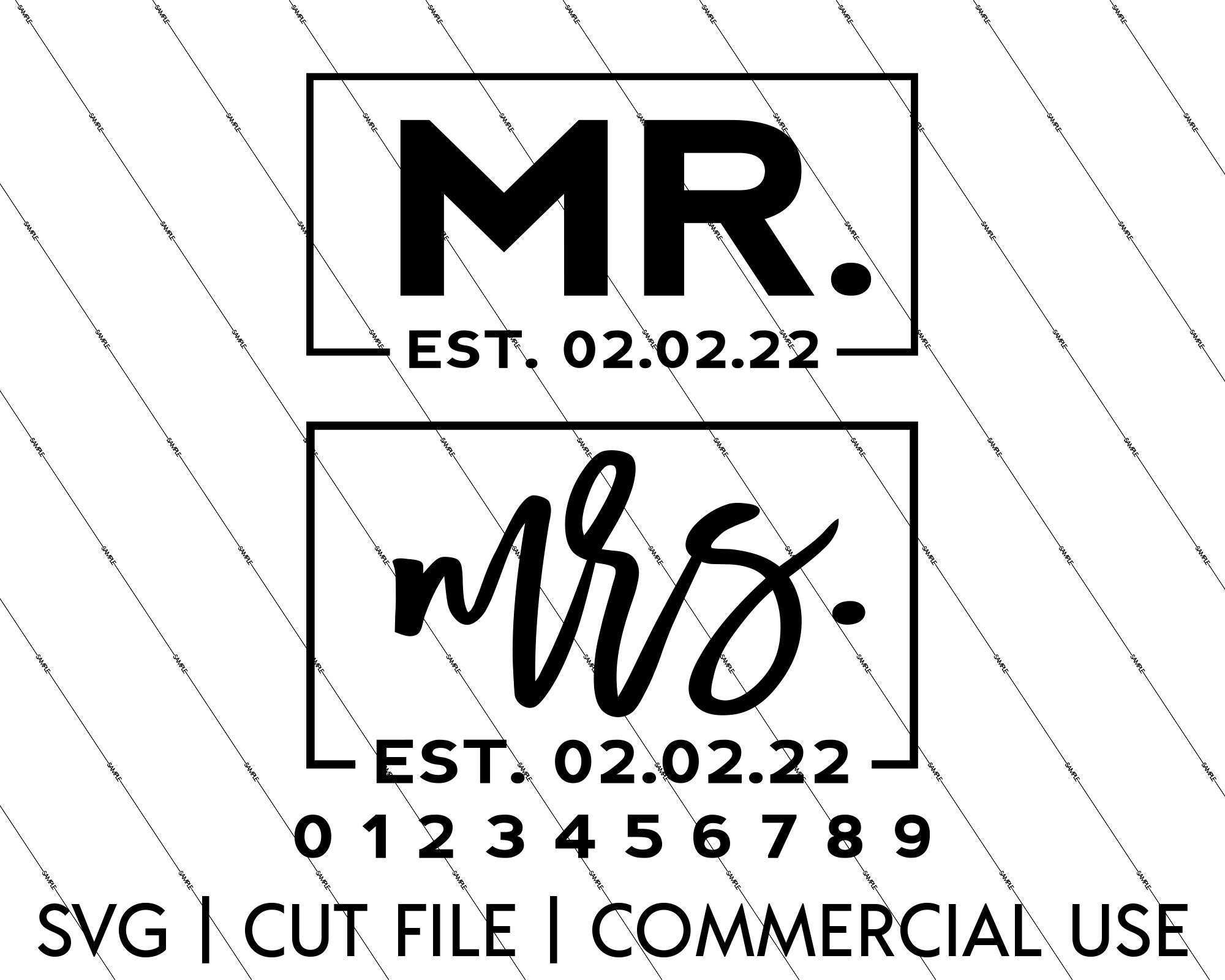 EDITED ! for Best Cutting Result | Wedding Svg | Mr and Mrs Svg  | Si…