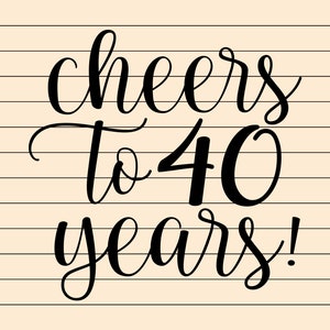 Saluti a 40 anni svg e png