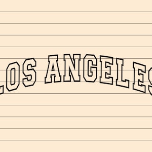 Los Angeles Svg and Png, Cut File, Print File