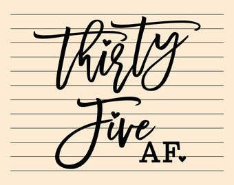 35th Birthday Svg And Png , Cut File, Print file