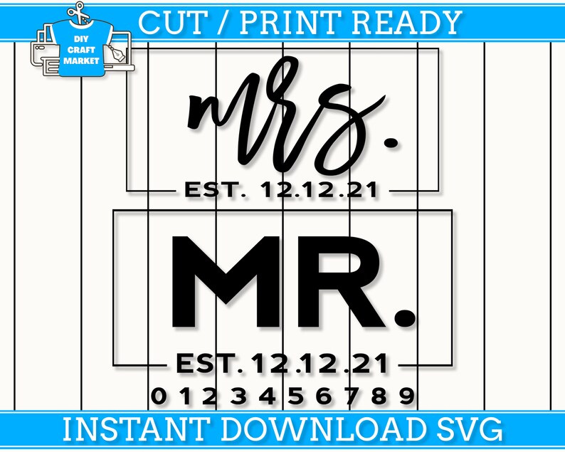Download Wedding Svg Mr And Mrs Svg Mr Mrs Last Name Mr Mrs Etsy