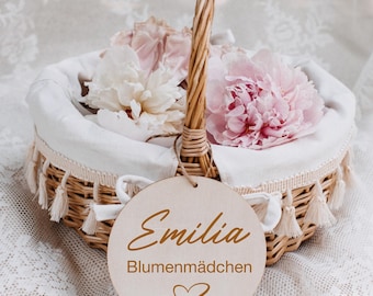 Cesto di fiori personalizzato per damigella d'onore