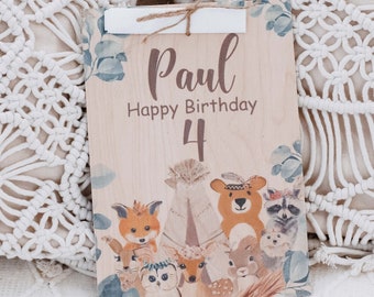 Carte d’anniversaire, Carte d’anniversaire personnalisée avec nom, Argent cadeau pour anniversaire, Carte d’argent bois avec nom, Carte cadeau bois