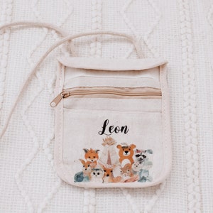 Bolso de pecho infantil, cartera con nombre, personalizado, bolso guardería, bolso infantil, regalo guardería, matrícula escolar