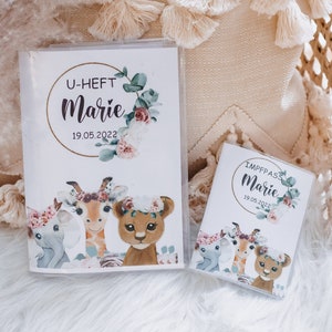 Housse U-livret, boîte de passeport de vaccination, carte d’assurance maladie, couverture de certificat de vaccination, personnalisée, livret d’examen