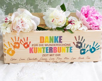 Kindergarten farewell gift educator daycare gift farewell gift educator personalized daycare farewell colorful time wooden box