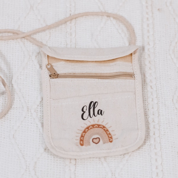 Brustbeutel Kinder, Geldbeutel mit Name, personalisiert, Kindergartentache, Kindertasche, Kindergartengeschenk, Einschulung