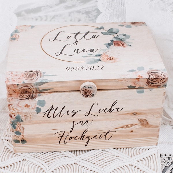 Hochzeitskiste, Erinnerungskiste Hochzeit personalisiert, Erinnerungsbox Hochzeit