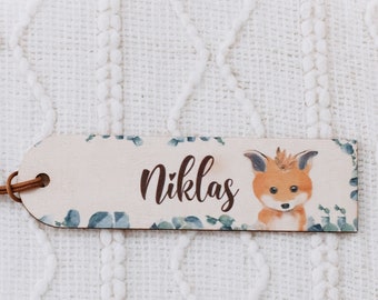 Marcador, Marcador Fox, Escolar, Marcador con Nombre, Regalo Inscripción escolar