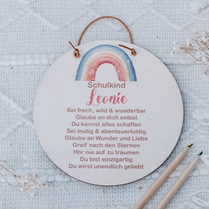 Écolier 2024, enfants d'affirmation, cadeau inscription scolaire personnalisée, encouragement affirmation, écolier cadeau, inscription scolaire panneau en bois