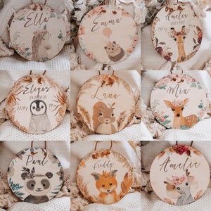 Targhetta per il nome, regalo per neonati, targa per la porta della cameretta dei bambini, targhetta per il nome della cameretta dei bambini, targhetta per il nome in legno, decorazione per la cameretta dei bambini, regali per la nascita, battesimo