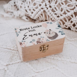 First curl, curl tin, tin first curl, hair tin, first curl, wooden tin first curl, memory tins, milk tooth tin, umbilical cord tin