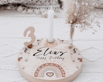 Geburtstagsteller,Kerzenteller,Geburtstagsteller Kind,Geburtstagsteller Holz,Geburtstagsteller Kerze,Geburtstag Kind,Geburtstagsgeschenk