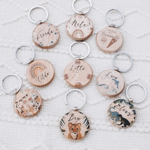 Porte-clés personnalisés, porte-clés pour enfants, porte-clés pour écoliers, porte-clés avec nom, porte-clés animaux