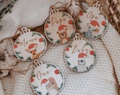 Christmas balls wood personalizes animals Boho, Christmas decorations, gift tags, Christmas balls with name, tree decorations, Christmas gift