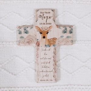 Baptism cross, cross baptism, baptism gift, baptism saying, godfather gift, baptism cross wood, communion, wooden cross, gift baptism, baby gift, birth, baptism