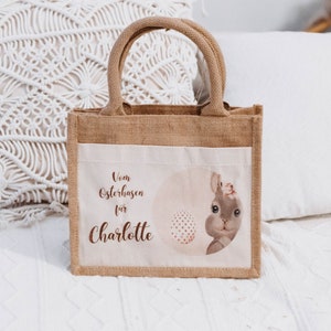 Torba wielkanocna, koszyk wielkanocny, upominek wielkanocny, gniazdko wielkanocne, koszyk wielkanocny, dekoracja wielkanocna, worek jutowy, worek wielkanocny spersonalizowany z imieniem