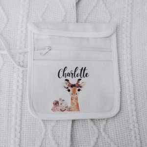 Bolso de pecho infantil, cartera con nombre, personalizado, bolso guardería, bolso infantil, regalo guardería, matrícula escolar