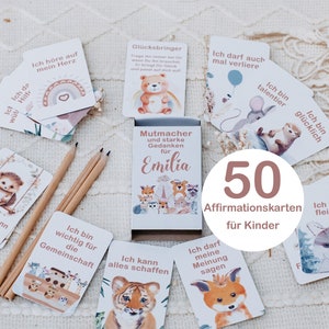 50 bevestigingskaarten voor kinderen, mindfulness voor kinderen, sterke gedachten voor kinderen, positieve overtuigingen, aanmoedigingskaarten voor kinderen, verjaardagscadeau