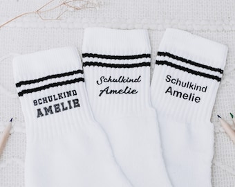 Schulkind Socken, Einschulung, Geschenk zur Einschulung, Schultüte, Socken Schulkind personalisiert, Kindersocken