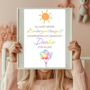 Abschiedsgeschenk Erzieherin Kindergartenabschied Abschiedsgeschenk Kita Kindergarten Poster Erzieherin Geschenk download DIY Kindergarten
