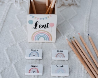 Schoolchild, school cone, personalized eraser, eraser with name