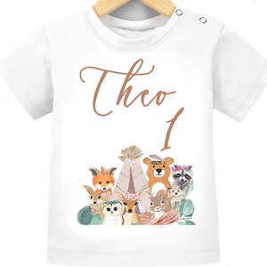 Birthday shirt, my first birthday, birthday shirt 1, t-shirt personalized birthday forest animals