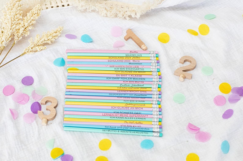 Bleistift personalisiert, Schulkind, Affirmation
